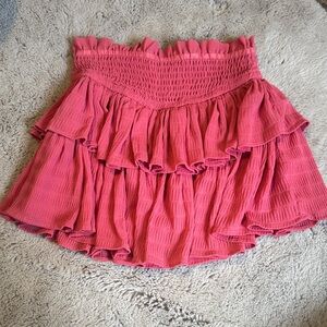 Forever 21 Pink Layered Mini Skirt
